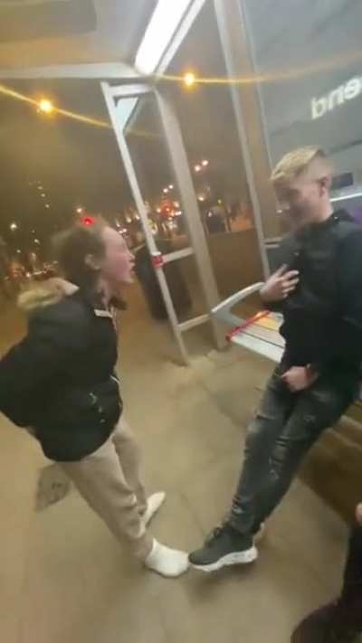 Random Karen yells at his friend, then she realized this guy is filming her. Then this happen.....