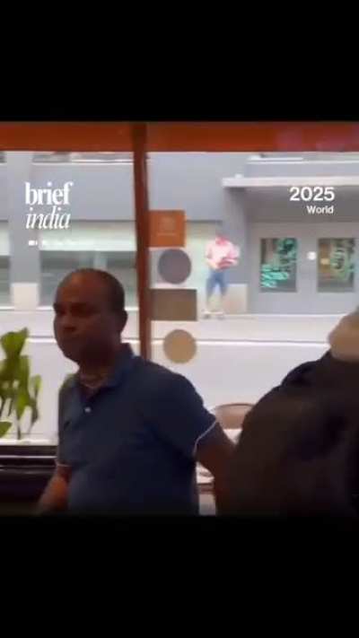 Man eats KFC at ISKON pure vegetarian restaurant in London to offend people.