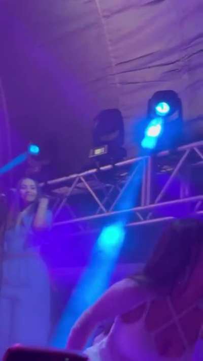 Becky performing on stage during the &ldquo;Patron&rdquo; event in Miami 