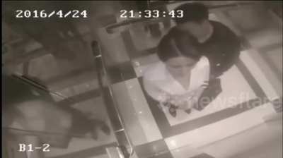 Girl knocks out guy that was harassing her