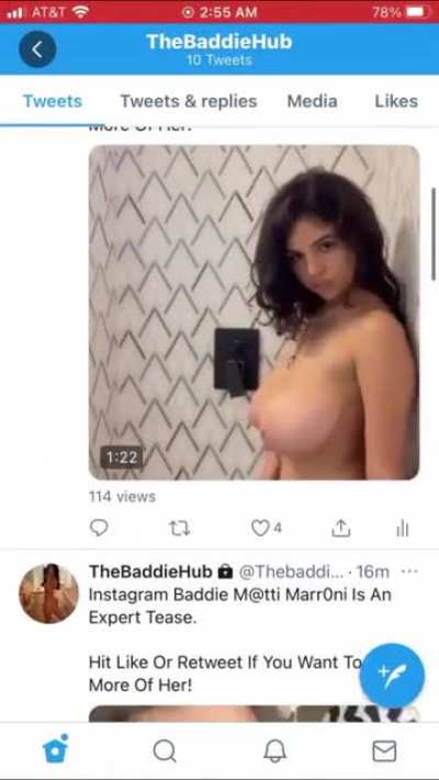 Instagram Baddie M@tti Marr0ni Loves Playing In The Shower! Twitt<wbr>er:@t<wbr>hebad<wbr>diehu<wbr>b