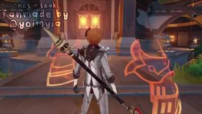Childe w/ Staff of "Thoma" attack animation
