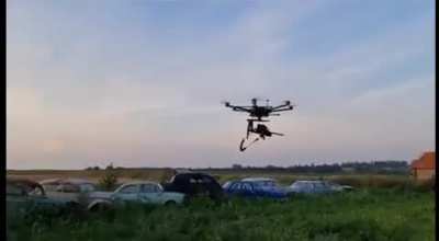 Ukrainian volunteers installed machine gun on drone