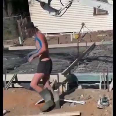 man fights paint, turns smurf