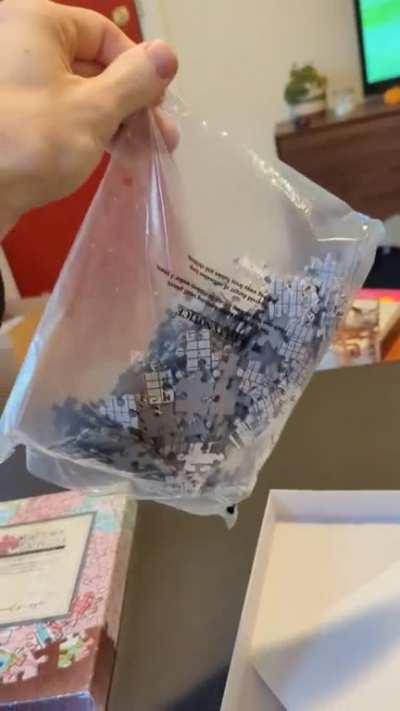 Sending a house a puzzle of their exact location