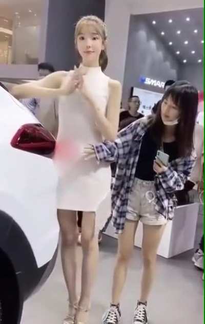 Is this a real person; touchy touchy.