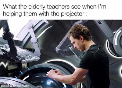 You take care of the projector I’ll take care of the slide