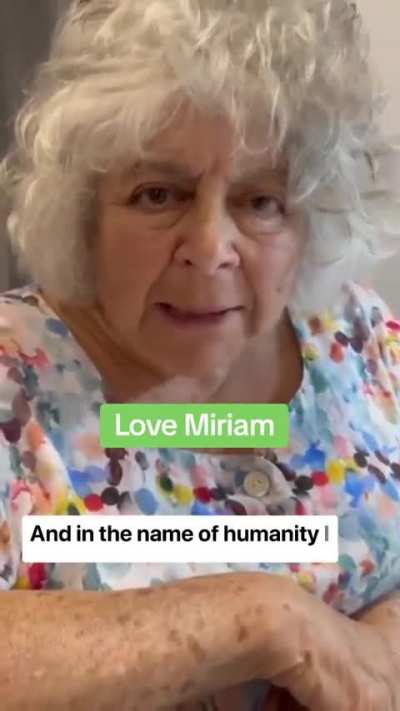 &ldquo;I have never been as ashamed of Israel as I am at this moment. To me, it seems as if Hitler has won. He has turned us Jews into a vicious, genocidal, nationalist nation.&rdquo; &ldquo;I call upon all Jews to fight, beg, scream for a ceasefire.&rdquo; &mdash;Miriam Margolyes