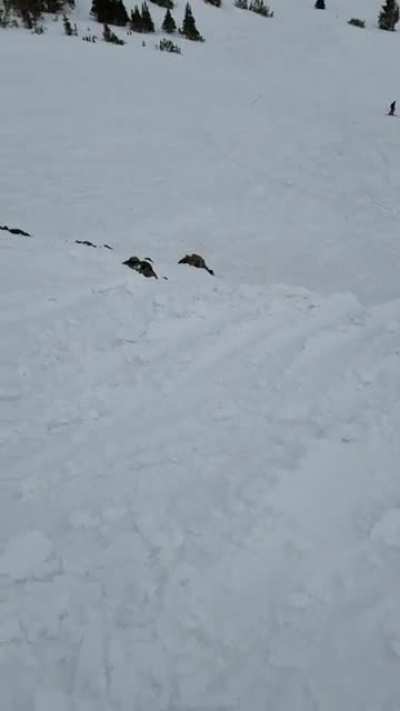 My buddy going off a drop at Loveland (sound up)