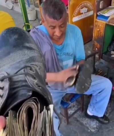 ღ A Man Asks To Have His Shoes Repaired &amp; Tells Them He Has No Money! ~ Moral Of Story: ❤️ Your Good Intention Is What Always Brings You Goodness. In Proportion To The Intentions Are The Gifts, So Put The Intention Of Goodness In Your Heart &amp; God Will Tak