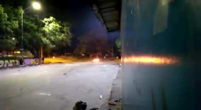 A police tank shoots people in Silo&eacute;, Cali. May 4th 2021 8:36PM