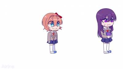 Hug energy! &mdash; DDLC day . - by Alrine.