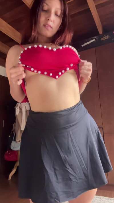 I love having something hard between my tits