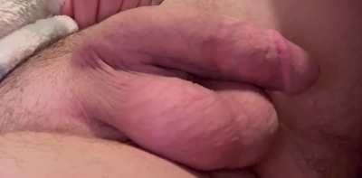 Softie hanging over my big fat balls [37]