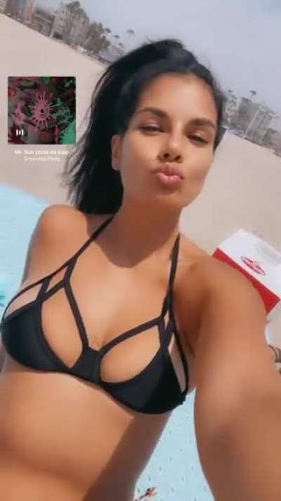 In her bikini again