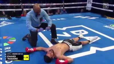 Tremendo nocaut de Alan Chaves al mexicano Miguel Madueño en su debut en Estados Unidos 🇦🇷🥊
