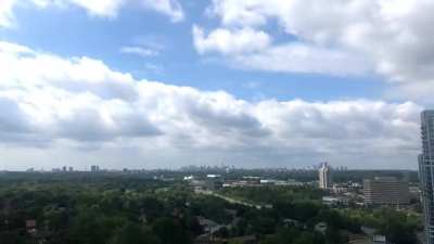 This morning&rsquo;s weather compressed to a 30 second time lapse.