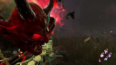 I was messing around in a Custom Game with my secondary account, and found out a way to see Oni's face through the mask