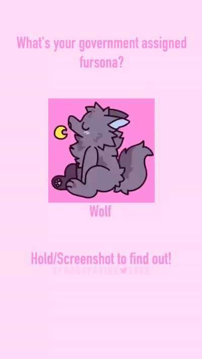 CHOOSE YOUR GOVERNMENT MANDATED FURSONA IMMEDIATELY