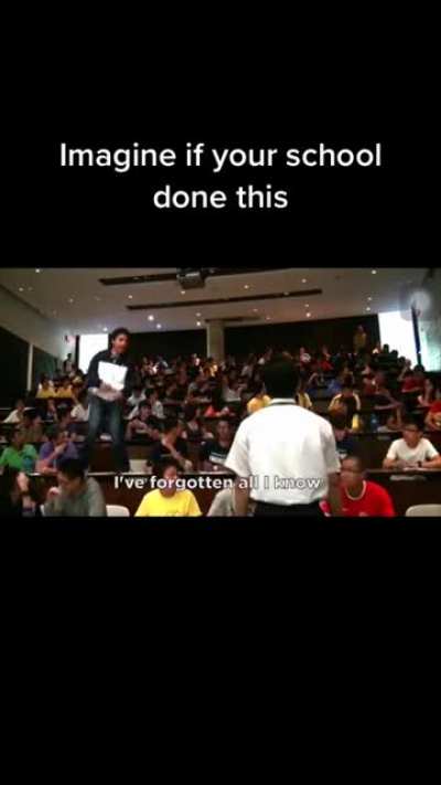 Imagine them practicing this beforehand!