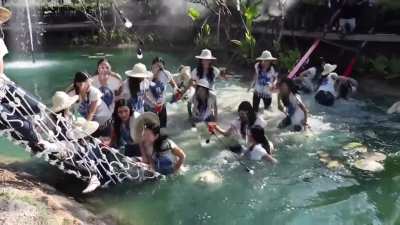HMC, no HOCs while we pose on this rope bridge