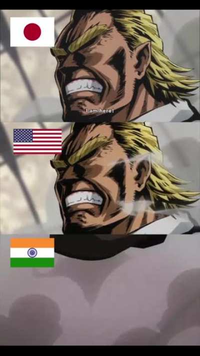 All might&rsquo;s &ldquo;I AM HERE&rdquo; Indian Hindi dub 😂😂