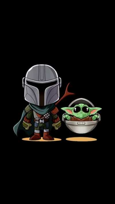Baby Mandalorian &amp;amp; Baby Yoda Live wallpaper