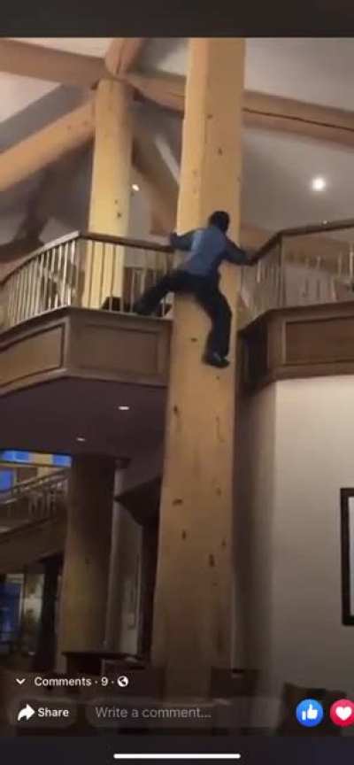 He&rsquo;s just testing fall damage it&rsquo;s fine