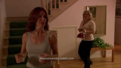 Michelle Clunie Kicks Two Men in the Balls in Front of Tracey Gold in Solar Flare (2008)