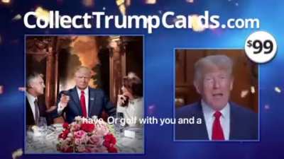 Donald Trump and his supporters hyped up a "major announcement" he was making today. The announcement? He is selling $99 dollar trading cards with him drawn as superheroes, astronauts and more. Here is the promotional video Trump made for them, it's defin