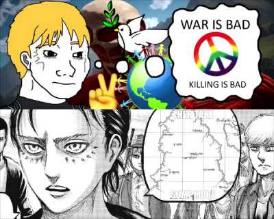 The "Peaceful" Armin vs the "Keep Moving Forward" Eren