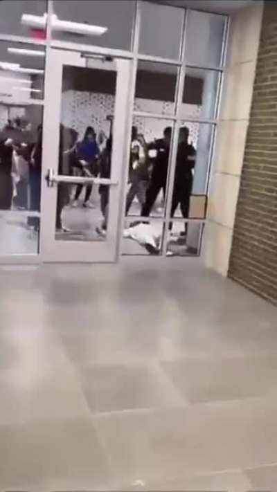 Different angle/additional footage showing the chaos at Little Elm High School. Students were protesting the in-school-suspension of a student who reported being sexually assaulted. Multiple students detained. One tased &amp;amp; dragged away while they lay i