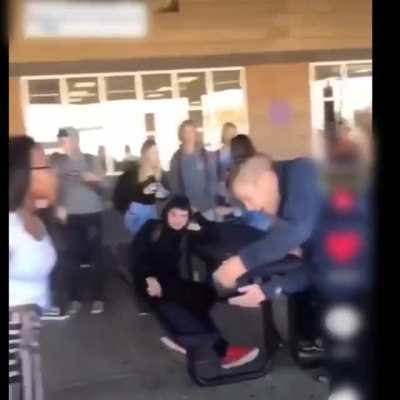 White student says, "Go pick my cotton, it's that way." to Black student.