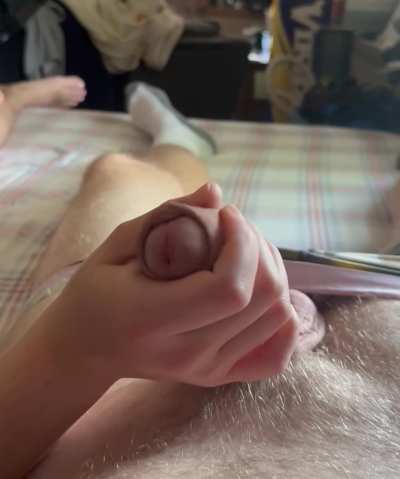 So much fun to just stroke and play with an uncut dick!