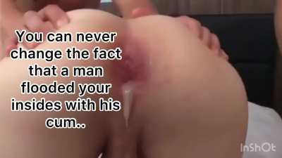 A creampie a day keeps the sissy doubts away 😈