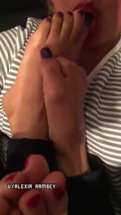 Since you guys loved the photo of my toes being sucked by cousin&rsquo;s girlfriend, here is the video! Enjoy!