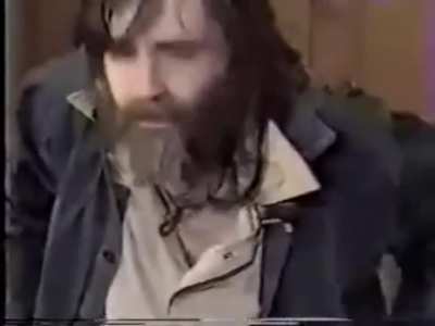Charles Manson hears the news.