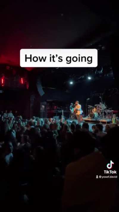 Watched my friend work on this song 2+ years ago, this week a sold out crowd sang along