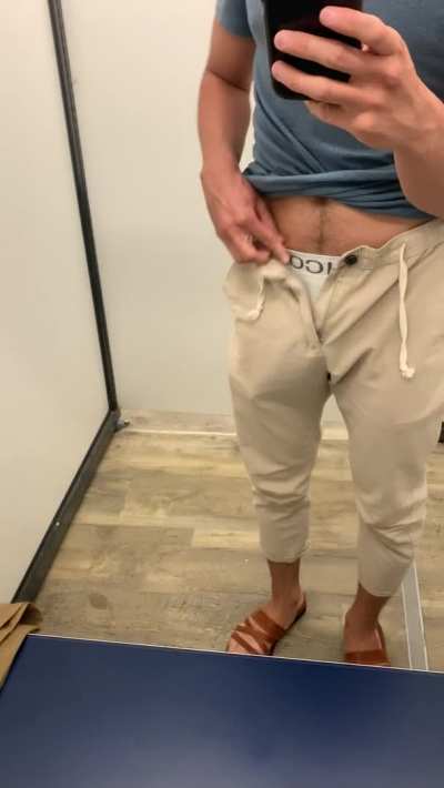 I can&rsquo;t resist when I&rsquo;m I. The changing room.