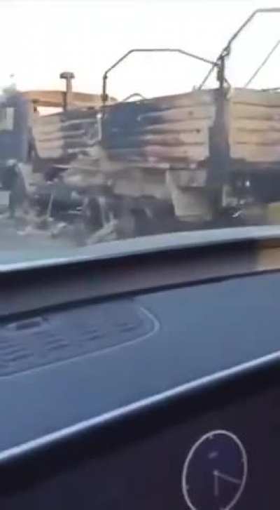Russian Convoy Obliterated by a Ukrainian Strike Near Rylsk, Kursk Region