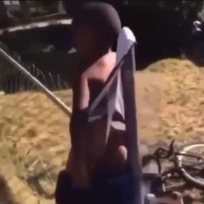 Dumbass kid was so bad had to give his ass a wedgie 🤦&zwj;♂️