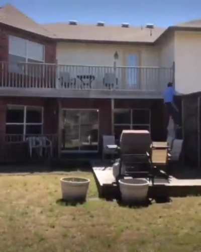 Making a shortcut through the balcony