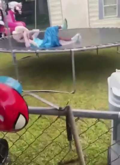 Elsa's doing a backflip! oh...