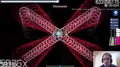 (unnoticed?) peppy knife party centipede (this isnt a map just asimple visualisation + nomod (mapset by sugoidesu, 8.65*) 100.00% SS FC #1 208711pp 0 cv. UR (560bpm streams) his first 200000pp )(skipped 900pp) (reached 10k pp with this play) (if ranked) (