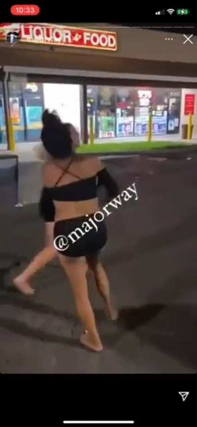 Parking lot brawl