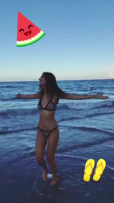 Enjoying at the beach