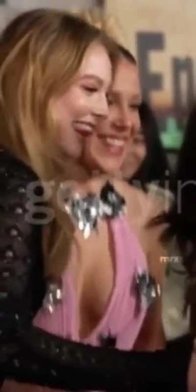 Milly Bobby Brown's boobs bounce up and down