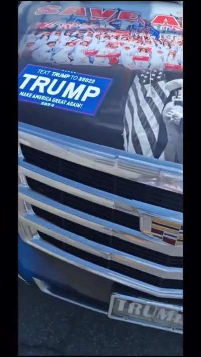 Religious man with a microphone at trump rally in Atlanta this weekend calling MAGA out for worshiping a false god with a perfectly convenient visual aid