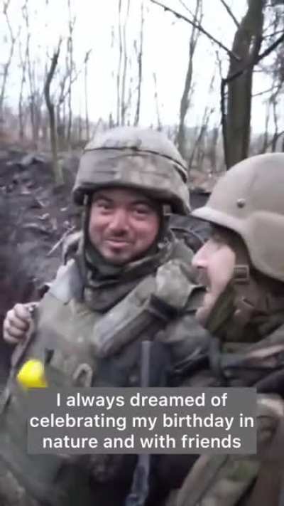 It&rsquo;s one of our guys&lsquo; birthday Which are now on one of the most active sections of the front. But no matter what, they retain morale and humor.