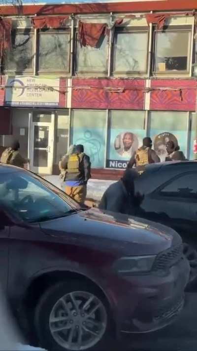 ICE pinning down and pistol whipping a Minneapolis resident before shooting them multiple times